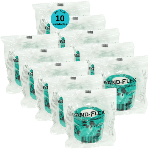 Atadura 5cm Verde Com Patinhas Band-Flex Autoadesiva Para Animais Farex Kit com 10 Atadura 5cm Verde Com Patinhas Band-Flex Autoadesiva Para Animais Farex Kit com 10